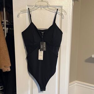 Express Body Contour Mesh Bodysuit